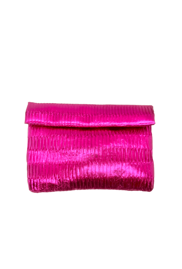 Fold Over Clutch - Hot Pink