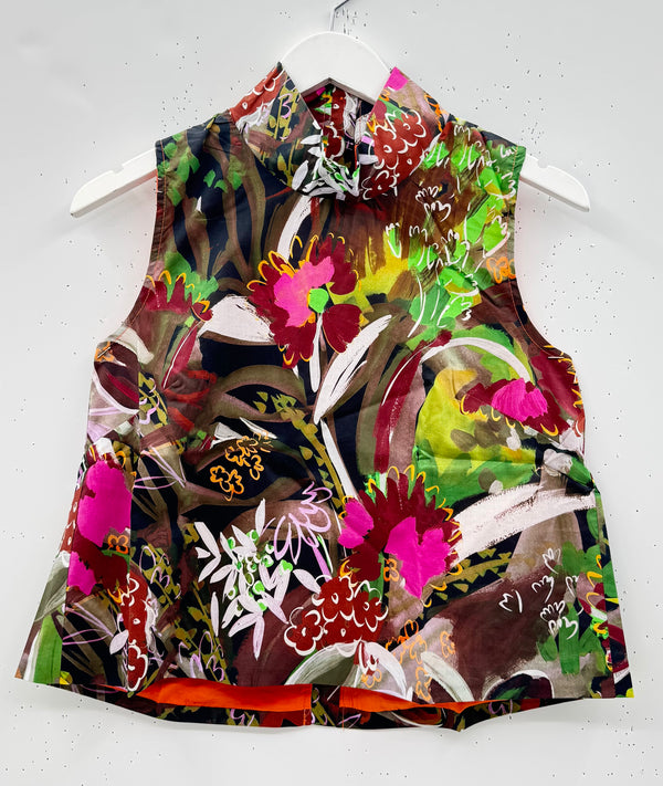 SAMPLE - Cropped Sleeveless Mod Top - Graffiti