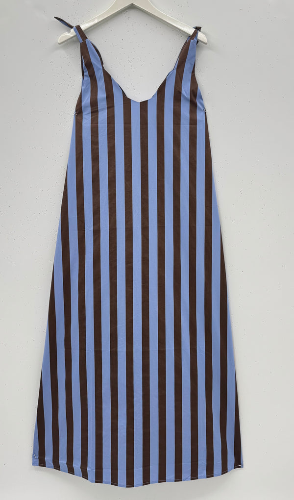 SAMPLE - Tie Tank Dress - MAXI - Blue Stripe