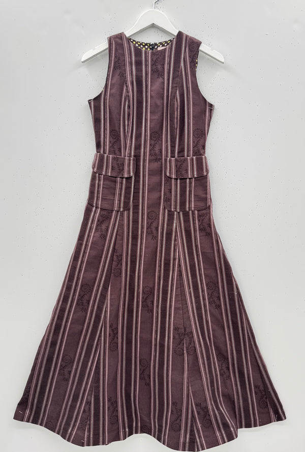 SAMPLE - The Kelly Gown MIDI - Chocolate Cord Jacquard