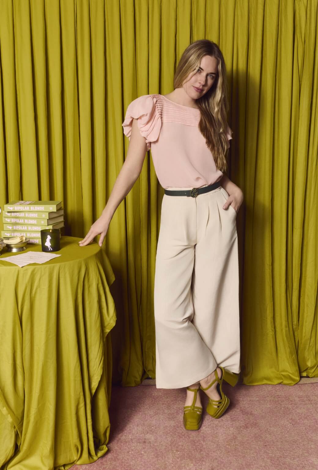 Gemma Blouse - Baby Pink Silk