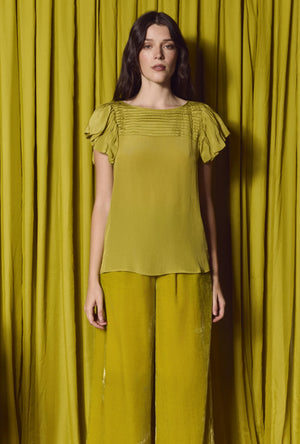 Gemma Blouse - Chartreuse