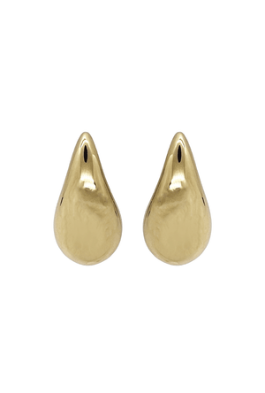Gold Dipped Tear Drop Earrings - Gold