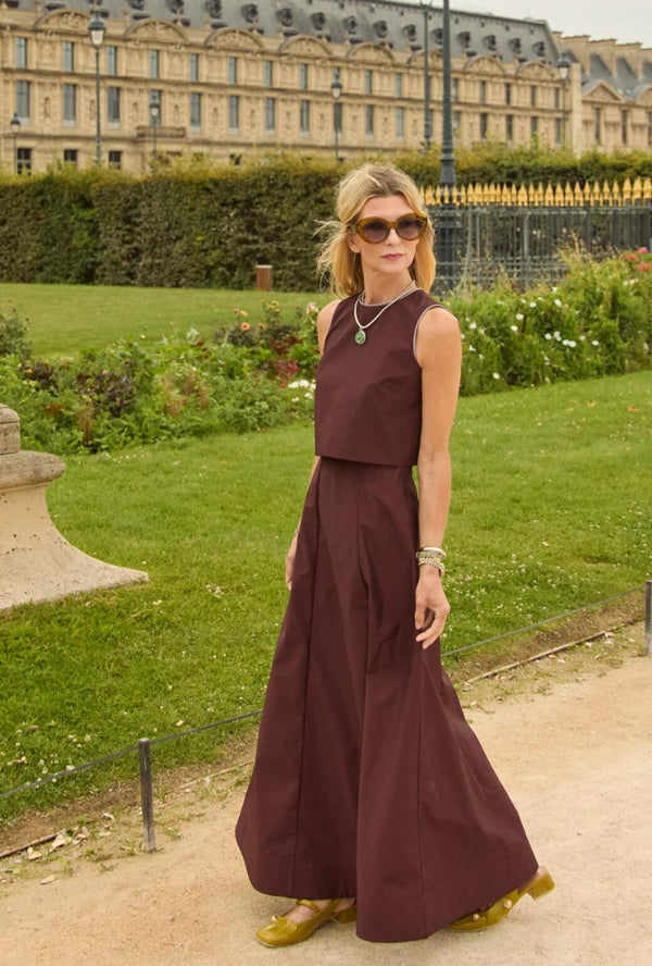 Guest Skirt - Chocolate Taffeta