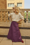 Guest Skirt - Purple Houndstooth