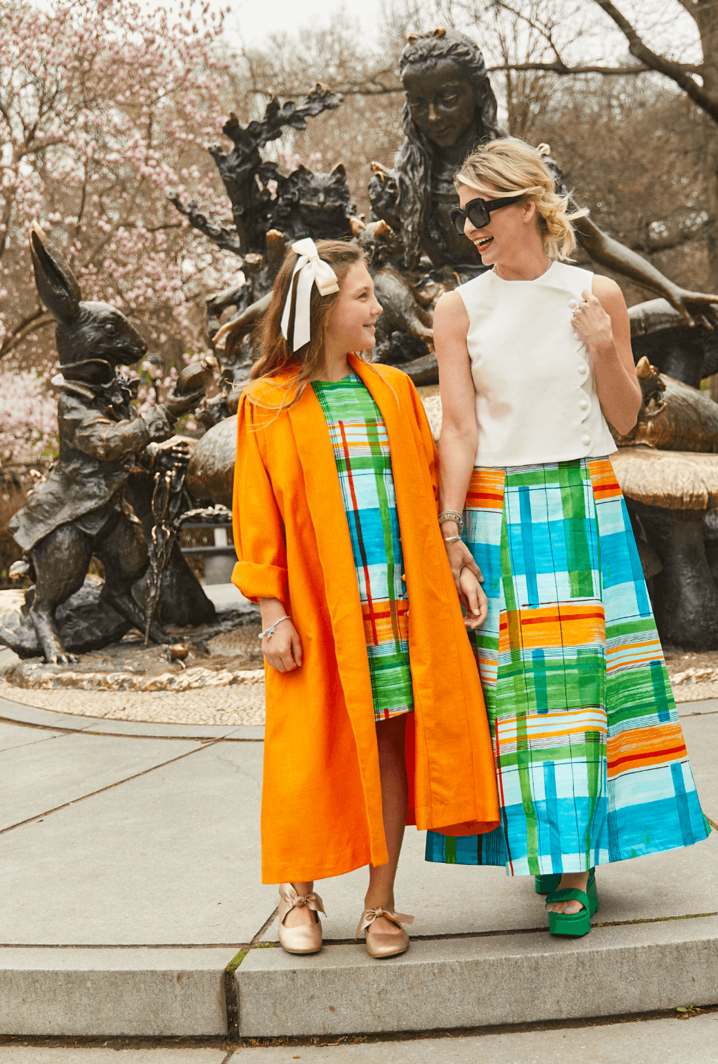 Vintage plaid long skirt outlet