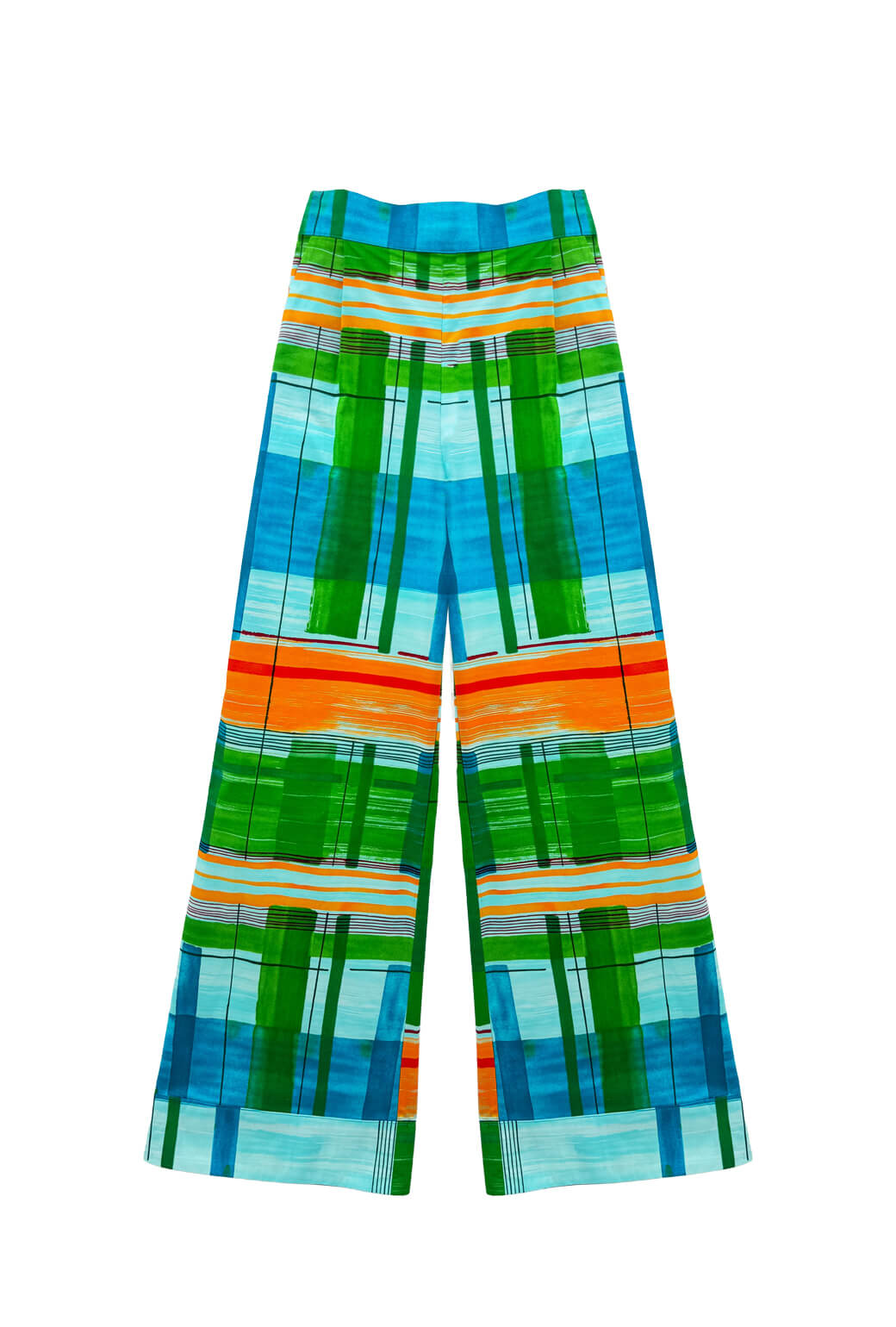 Hepburn High Rise Trousers - Vintage Plaid