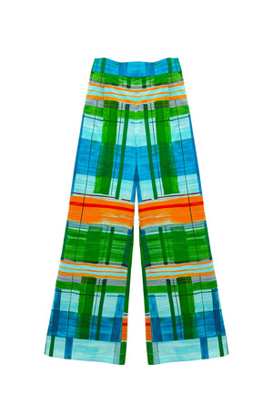 Hepburn High Rise Trousers - Vintage Plaid