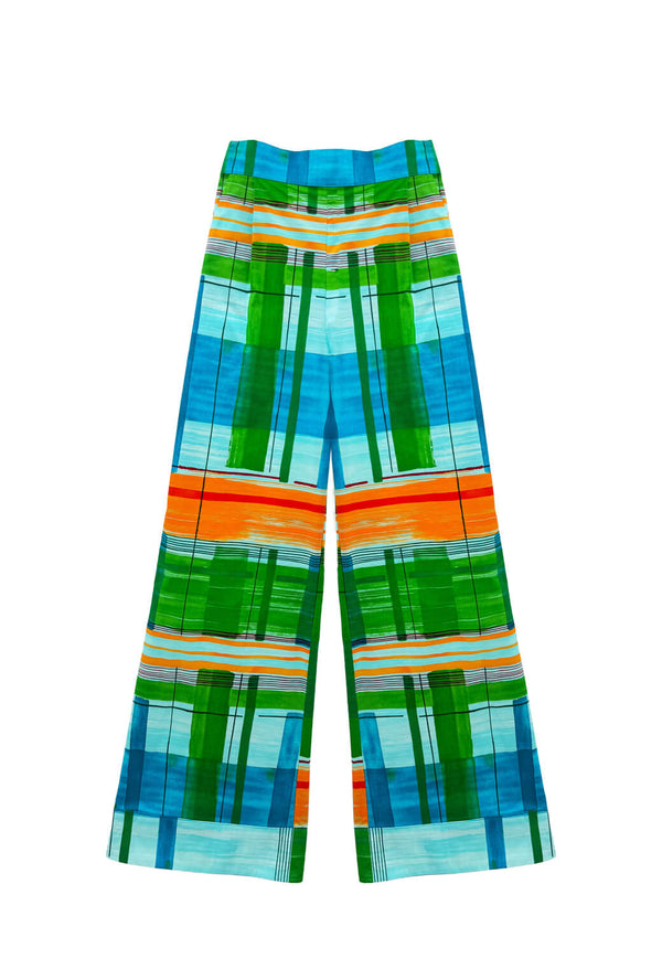 Hepburn High Rise Trousers - Vintage Plaid