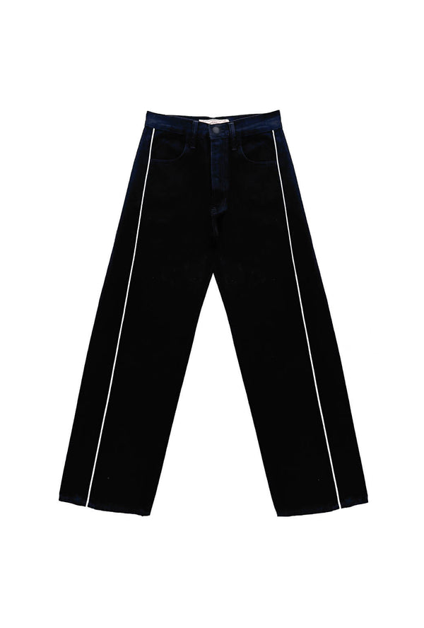 Horseshoe Jeans - Noir with White Stripe