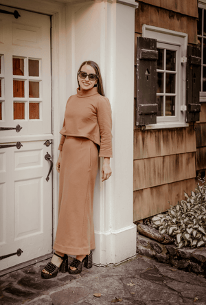 SAMPLE - Hostess Skirt - Caramel Knit