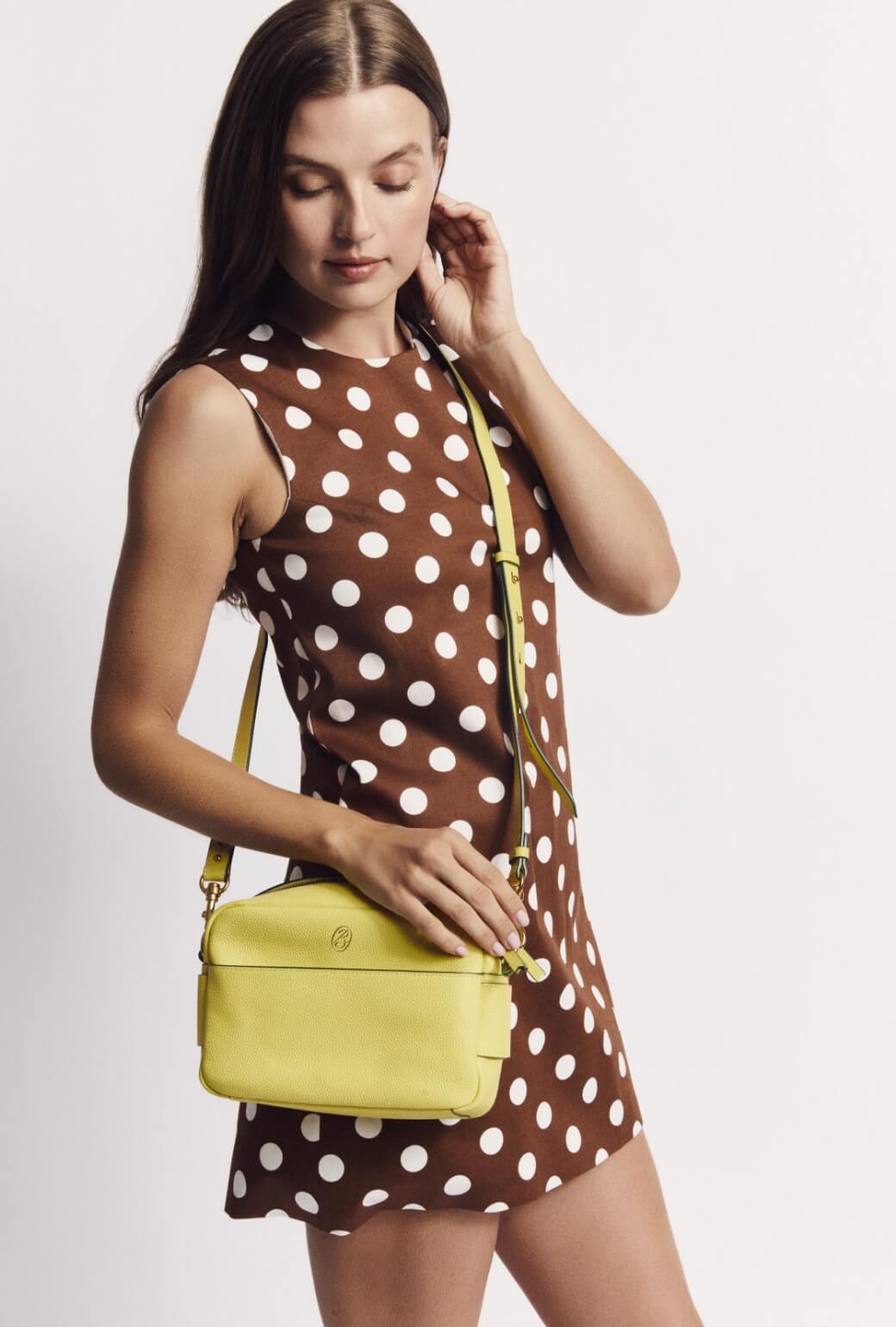 Jackie Dress - Brown Polka Dot