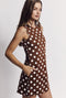 Jackie Dress - Brown Polka Dot
