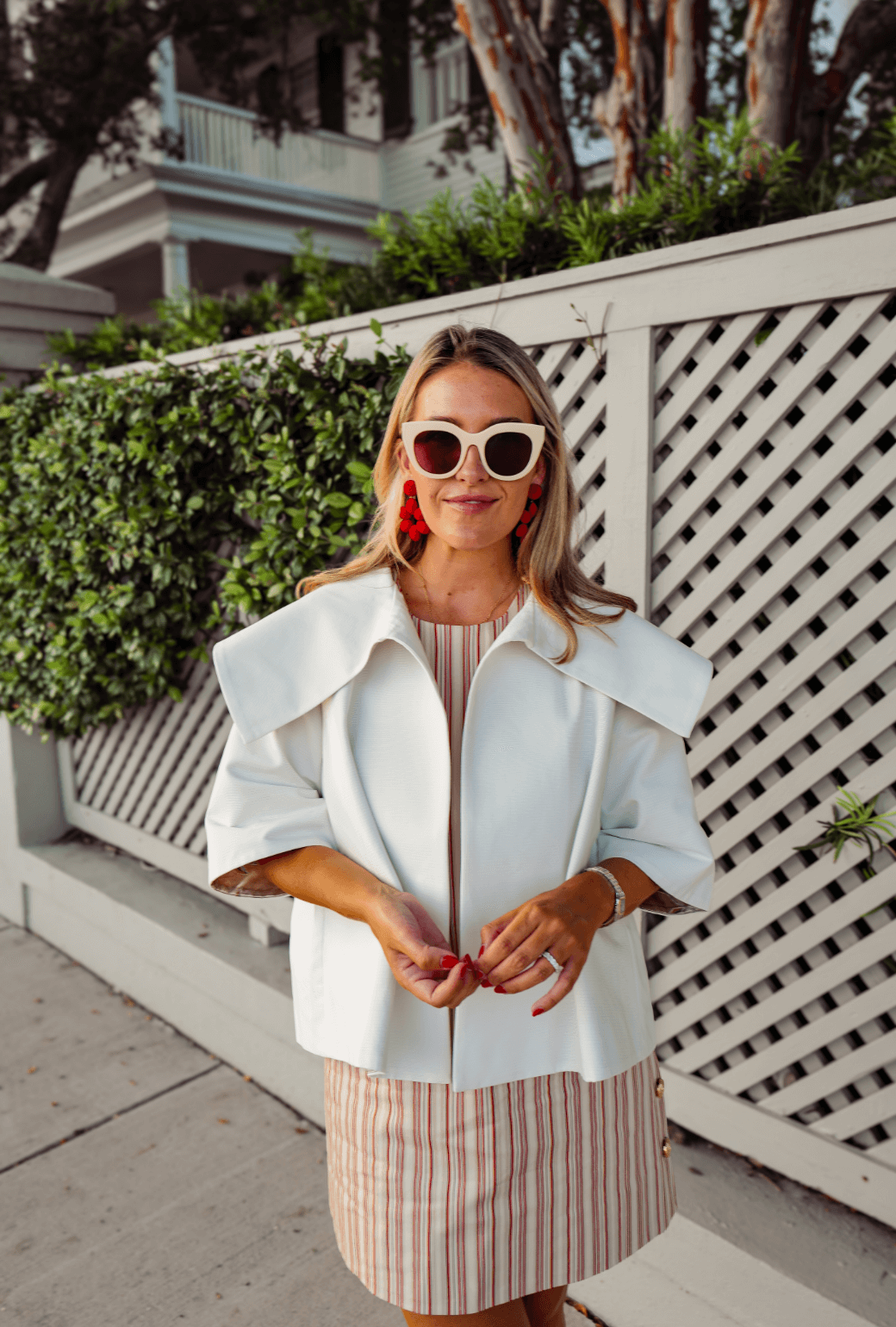 Buru x Megan Stokes Jackie Dress - Poppy and Brown Stripe