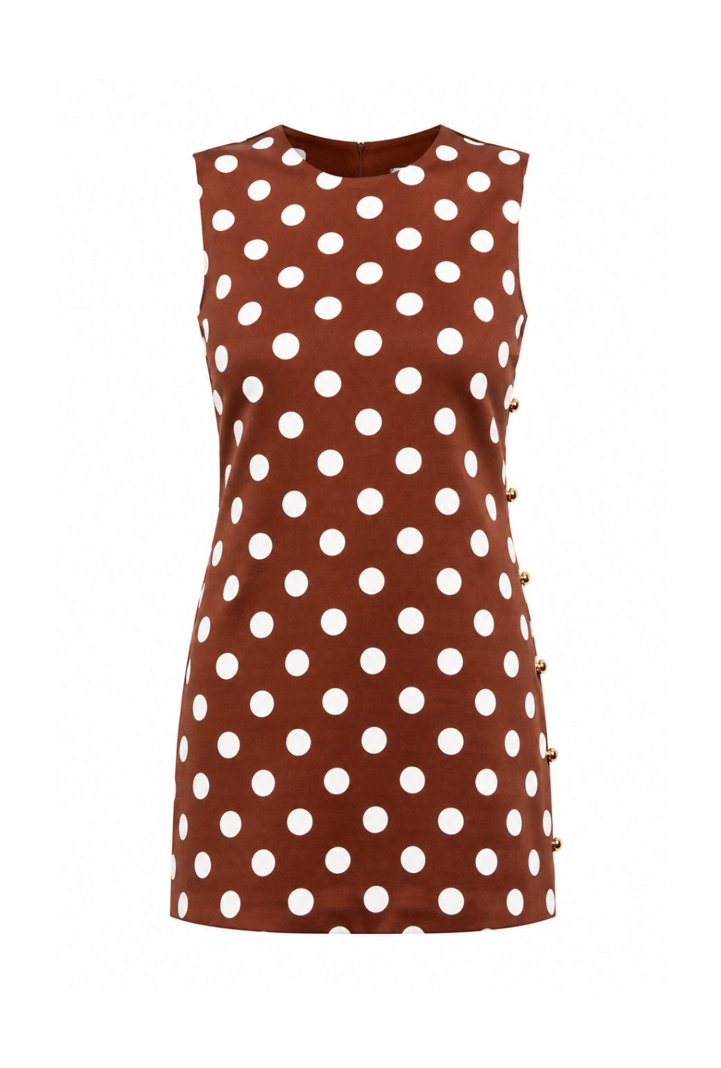 Jackie Dress - Brown Polka Dot