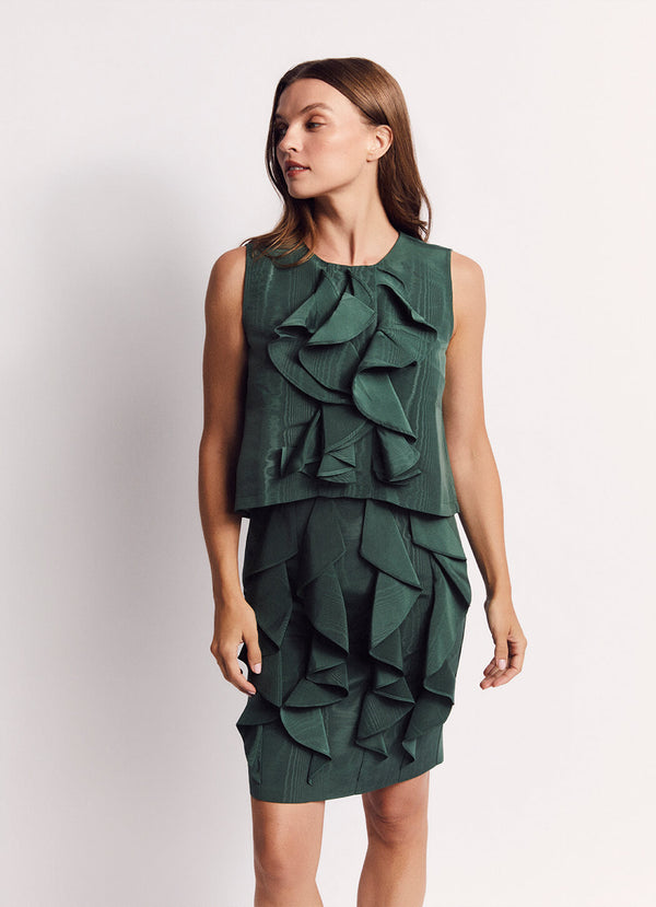 Le Ruffle Top - Jade Moiré