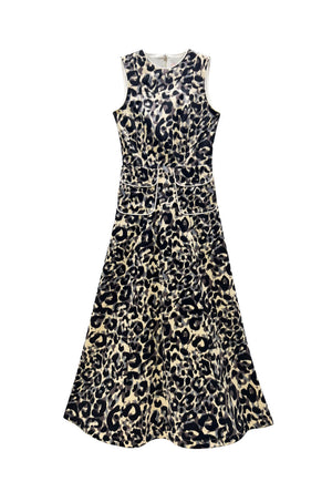 Kelly Gown MIDI - Leopard