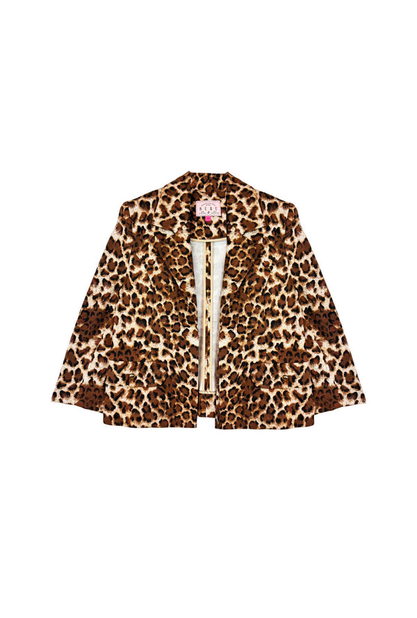 SAMPLE - Knit Blazer - Cheetah