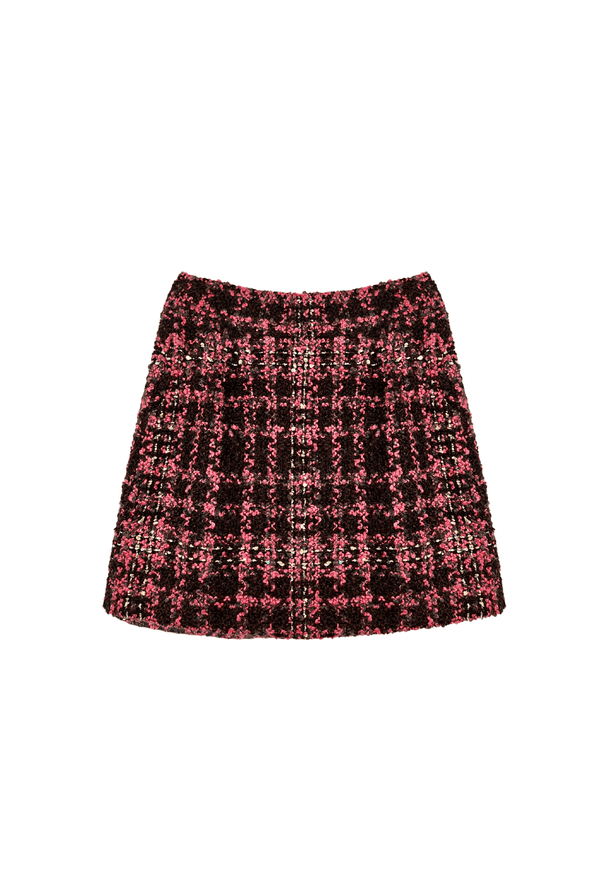Maggie Mini Skirt - Chocolate Tweed