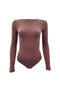 Le Scoop Long Sleeve Body Suit - Mocha