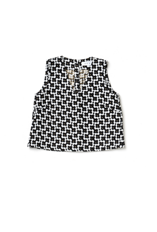 SAMPLE - Le V Mod Top - Retro Floral