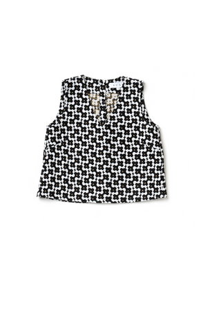 Le V Mod Top Retro Floral