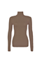 Long Sleeve Turtleneck Top - Mocha
