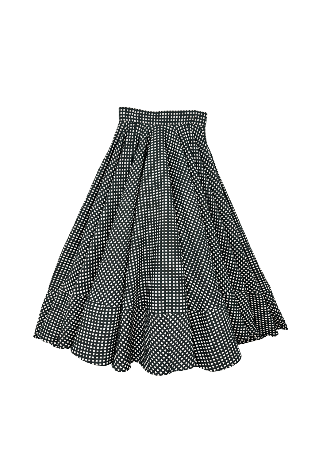 Lucinda Circle Skirt - Gingham Faille