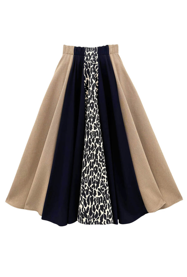 Lucinda Circle Skirt - Ivory & Black