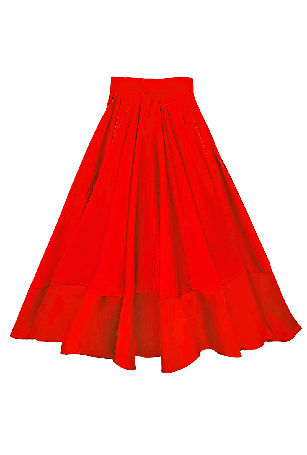 Buru x Anna Kloots Lucinda Circle Skirt - Red Taffeta