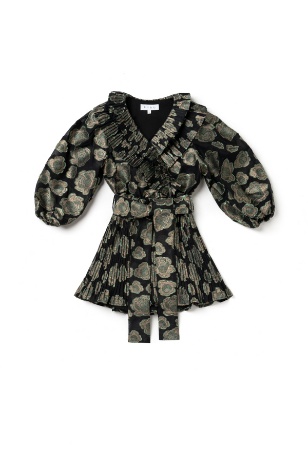 SAMPLE - MINI Blanche Dress - Green Rose
