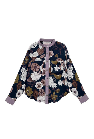 Mandarin Shirt - Fall Floral