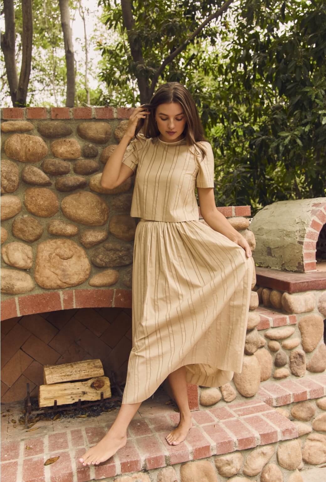 Marilyn Skirt MIDI - Harbor Stone Key – BURU