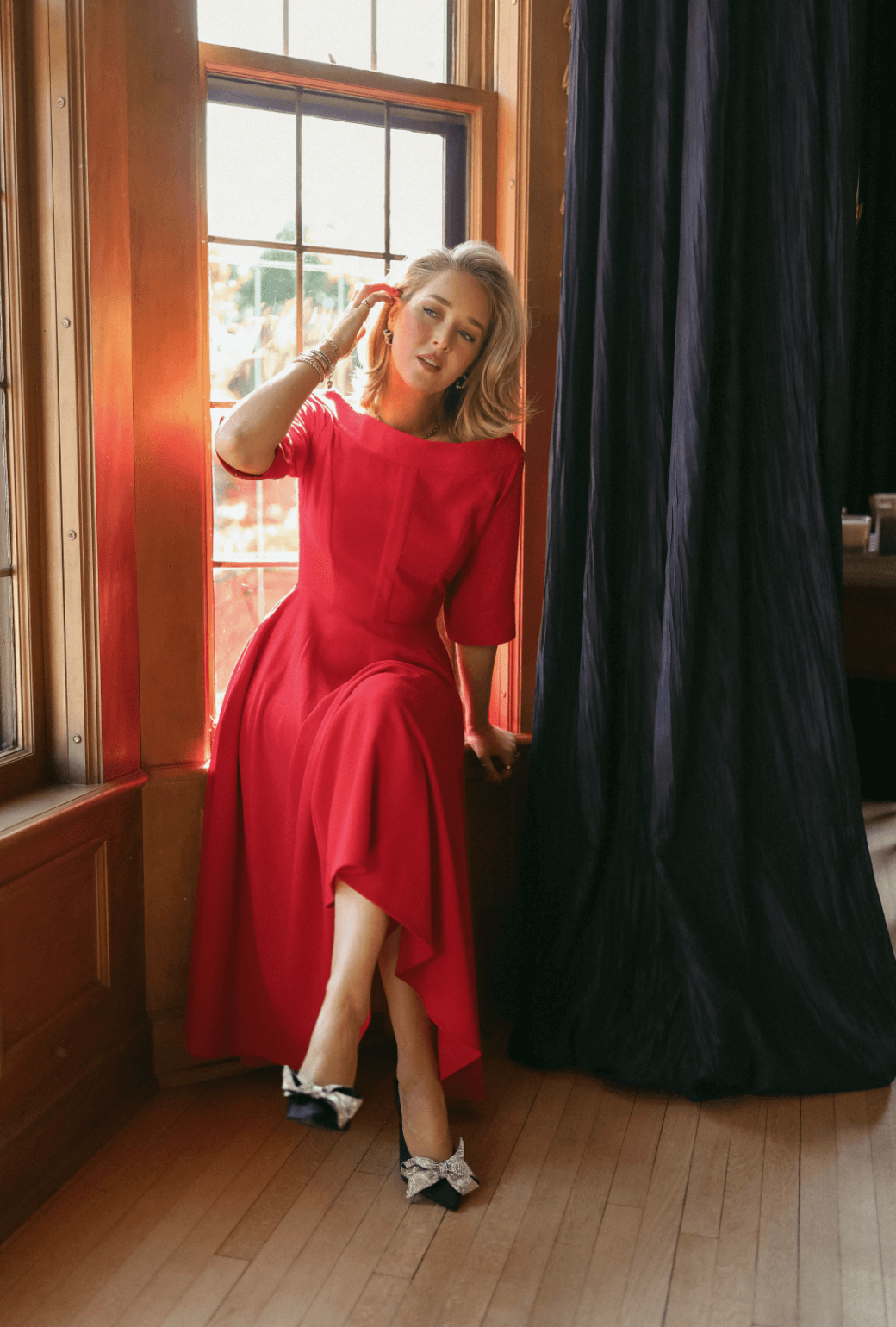Mary Dress - Red Pebble