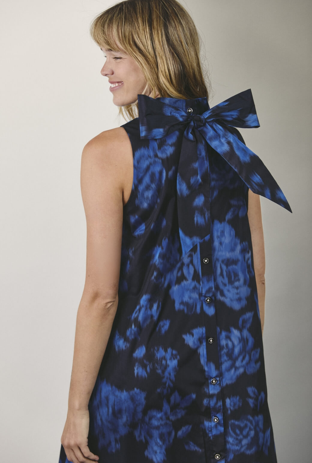 blue bow maxi dress Agatha | Powder BLUE Bow Bardot-Neck Maxi Dress main image 1
