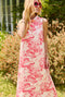 Maxi Mod Dress - Coral Flamestitch