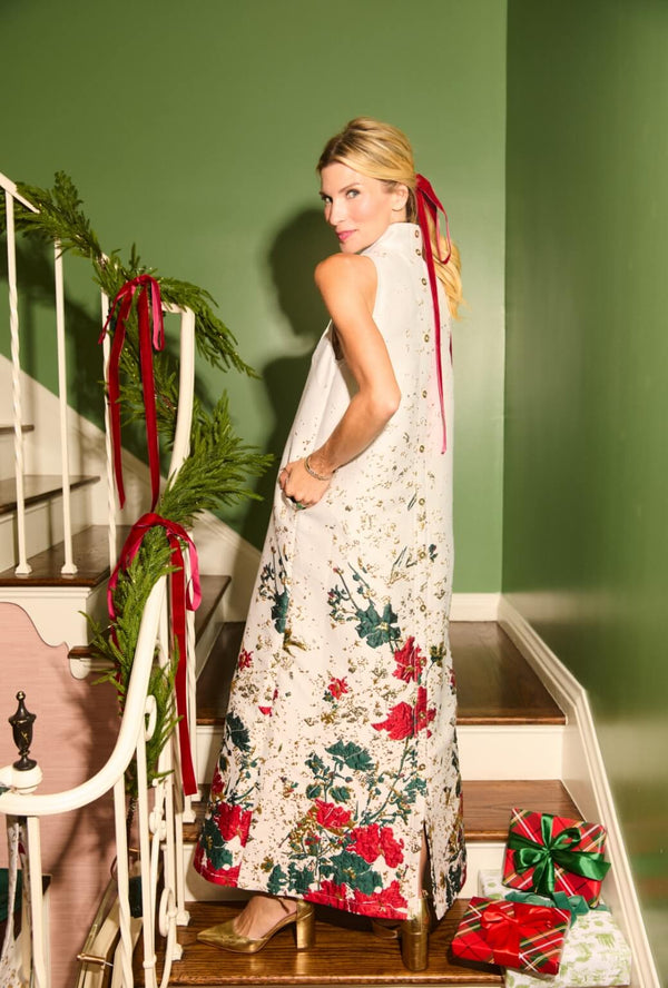 Maxi Mod Dress - Holiday Brocade