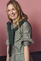 Mel Button Down Cropped - Deep Green Gingham