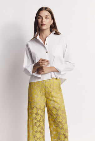 Mel Button Down Cropped Shirt
