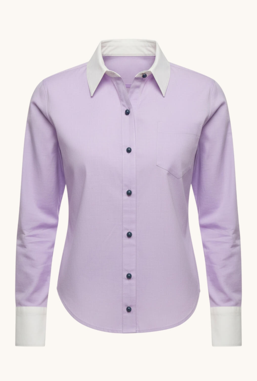 Mel Button Down Shirt - Purple Oxford