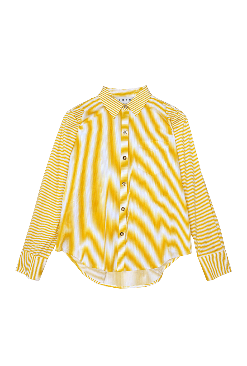 Mel Button Down Shirt - Yellow Stripe – BURU Mel Button Down Shirt - Yellow Stripe – BURU