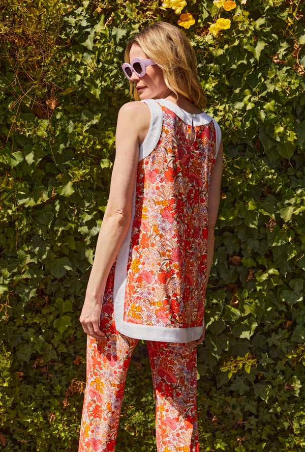 Mini Bermuda Top - 60's Floral