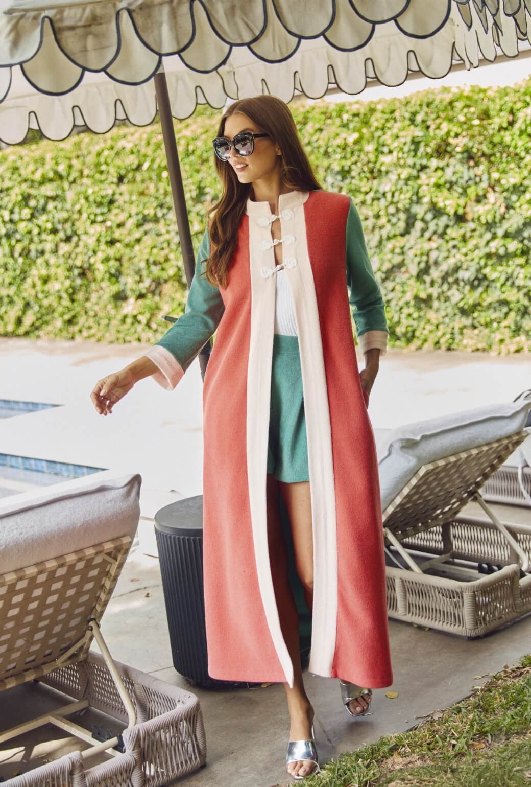 Mod Colorblock Robe - Pink, Coral & Teal Terry