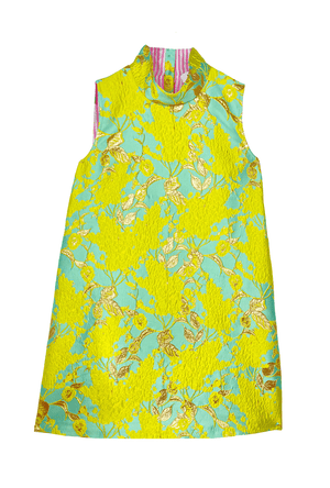 Mod Dress - Chartreuse Brocade