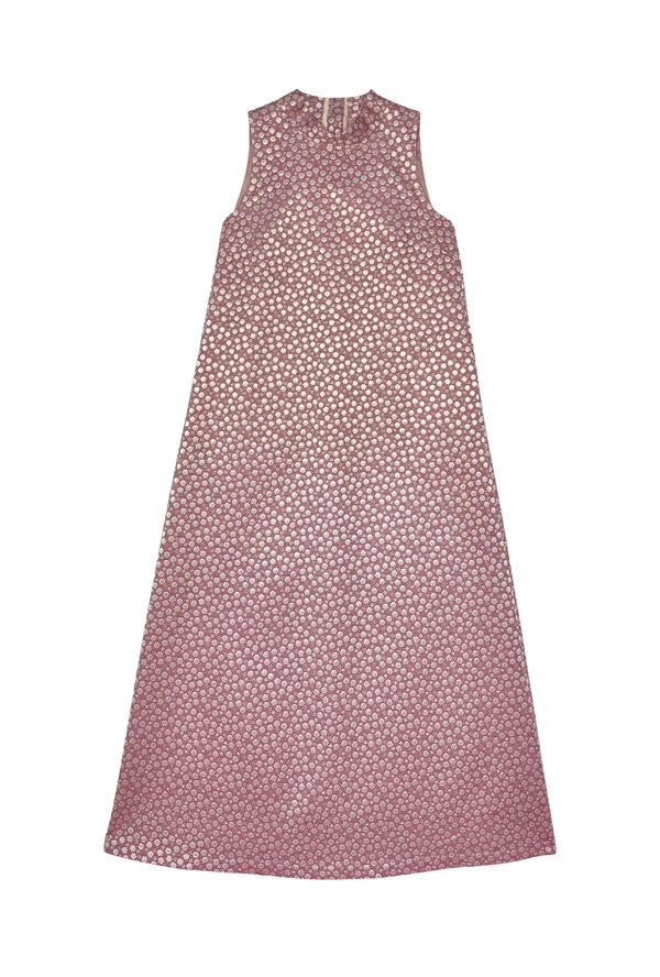 SAMPLE - Buru x Tori Mellott - Mod Gown- Plum Jacquard Dot
