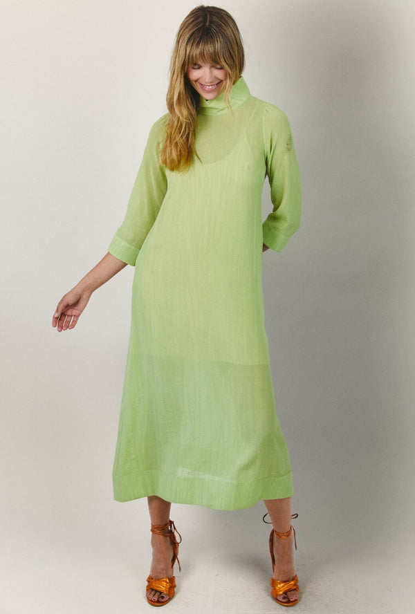 Mod Kaftan - Sheer Chartreuse