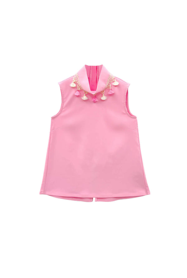 Mod Top - Pink Tassel