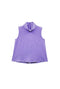 Cropped Sleeveless Mod Top - Purple Gingham Knit