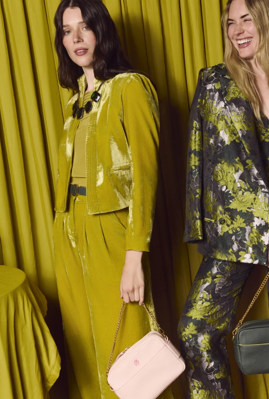 Mona Lee Blazer - Chartreuse Velvet