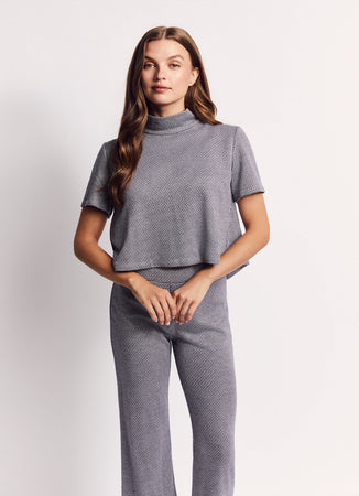 Short Sleeve Mod Top Knit